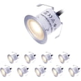 thumbnail image 1 of LED Deck Lights Kit 12V Low Voltage Waterproof IP67 Warm White Recessed Deck Lighting In Ground Light Pack of 10, 1 of 4
