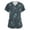 03-Gray, variant on Halloween Scrub Tops Women V-Neck Short Sleeve Nurse Shirts Printed Medical Uniforms with Pockets 03-Coffee 3XL