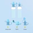 thumbnail image 4 of Water Bottle Cap No Spill Silicone Bottle Top Water Bottle Spout Adapter for Toddlers Kids Travel Essentials, Leak-Proof(2 Pack), 4 of 5