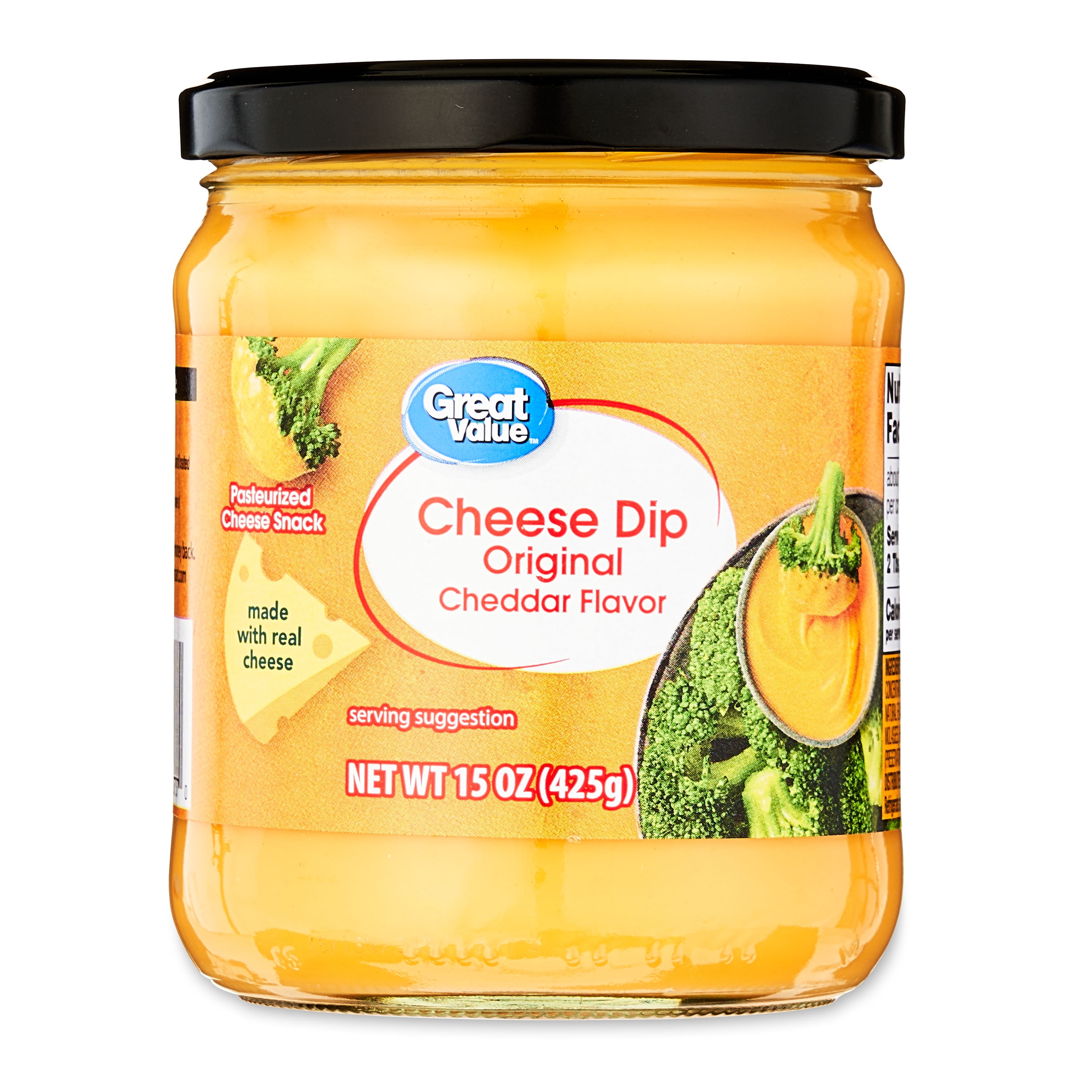 Great Value Original Cheddar Flavor Cheese Dip, 15 oz, Shelf Stable Dip