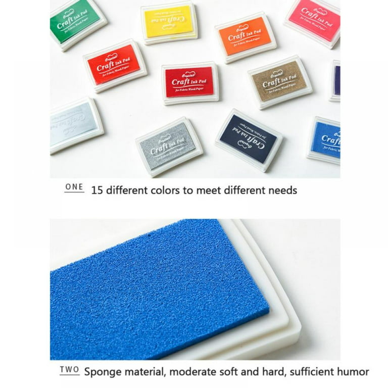 Craft Ink Pad Stamps Partner Bright Color Craft Ink Pad for Stamps, Paper, Wood Fabric, Size: 7.2*5.2*2.1cm/2.83*2.05*0.83inch