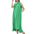 thumbnail image 7 of Dresses For Women Summer Casual Sleeveless Crew Neck Flowy Maxi Tank Dresses Straight Sundresses for Women Trendy Green Free Size, 7 of 7