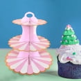 thumbnail image 6 of Farfi Cake Stand Disposable Exquisite Paper Lace Edge Three-layer Dessert Stand for Wedding (Rose Red), 6 of 13