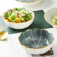 thumbnail image 2 of Qeeadeea Small Round Baking Dish Set Of 2, Colorful Ceramic Pie Pan, Round Pie Dish, Morandi Color Tableware-grey-15x15x5cm, 500ml, 2 of 7