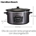 thumbnail image 2 of Olla de Cocción Lenta Hamilton Beach Programable 6 Qt con Función Descongelar, Mantener Caliente y Automático 325W Reacondicionado, 2 of 8