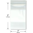 thumbnail image 2 of Plymor 3" x 5" (Pack of 100), 6 Mil Industrial Duty White-Block Zipper Reclosable Plastic Bags, 2 of 3