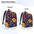 thumbnail image 2 of Disketp Cinco De Mayo Floral Mochila de Lona Estampada, Mochila Escolar de Viaje Ligera para Estudiantes y Portátil-Small, 2 of 5
