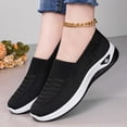 thumbnail image 5 of Samdudou Womens Sneakers Closed Toe Slip On Walking Shoes Breathable Lightweight Knit Mesh Upper Sporty Casual Athletic Running Gym Workout Daily Outdoor Footwear, 5 of 7