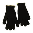 thumbnail image 2 of SYMOID Womens Black Acrylic Knit Touchscreen Gloves - Warm Winter Gloves with Colorful Cuff, Free Size for Daily Commute & Outdoor Use,Size Free Size, 2 of 3