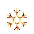 EQWLJWE Window Star Snowflake Lights Decorations Christmas Lighted Sign Warm White Battery
