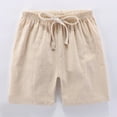 thumbnail image 3 of GYRATEDREAM Toddler Boy Summer Shorts, Boys Summer Cotton Linen Active Jogger Shorts Drawstring Elastic Waist Running Shorts for 9-11Y, 3 of 8