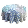 thumbnail image 4 of Round Waterproof Tablecloth 60×60 Inch, Dahlia Floral Reusable Indoor/Outdoor Durable Table Cover for Party Kitchen Dinner Room Decor, 4 of 6