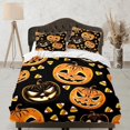 thumbnail image 1 of Calabaza de Halloween Juego de cama completo y funda de almohada, Negro Duvet Cover Dorm, 1 of 4