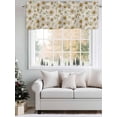 thumbnail image 5 of Daisies Flowers Valances for Windows Spring Summer Idyllic Leaves Linen Texture Rod Pocket Curtains Valance Short Window Treatment Drapes for Living Room, Bedroom Bathroom 42"&nbsp;W x 12" L, 5 of 5