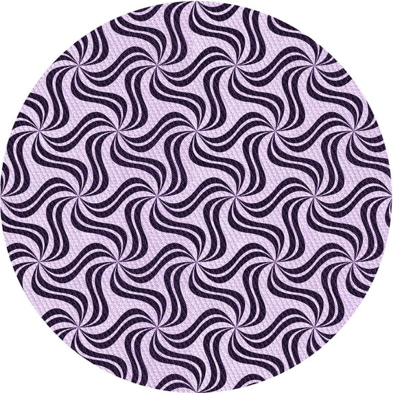 Ahgly Company Indoor Round Patterned Blossom Pink Area Rugs, 7' Round