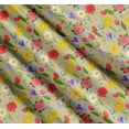 thumbnail image 3 of Soimoi Cotton Poplin Fabric Daffodil,Tulip & Rose Floral Print Fabric by The Yard 56 Inch Wide, 3 of 7