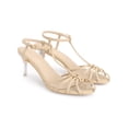 thumbnail image 3 of BLISSFUL STEP Stiletto Heels Sandal Slingback Ankle Buckle Strap High Heel Round-Toe Sandals for Women Beige (Size 8), 3 of 7