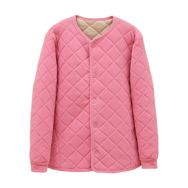 Tranfacy Womens Winter Tops Long Sleeve Tops Solid Color German Velvet Warm Cold Proof Puffer Top Jacket