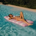 thumbnail image 6 of Float Life by FUNBOY Pink & White Striped Palm Pool Float Lounger, Oversized Design, Adults or kids Ages 8+, 6 of 9