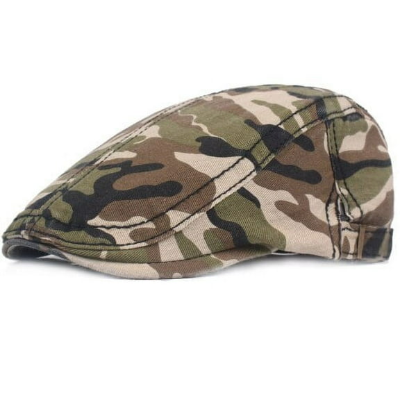 SikaFu Vintage Classic Women Men Cap Camo Berets Unisex Newsboy Flat Cap Adjustable Cotton Retro Beret Cap Cabbie Driver Ivy Cap