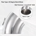 thumbnail image 3 of 2uds OD 3" 45 Grados Inoxidable Acero Curva Tubo Escape Codo Tubo, 3 of 7