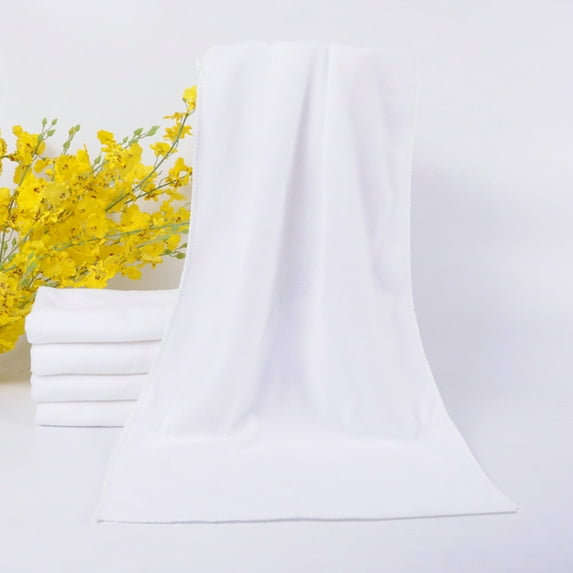 HEVIRGO Soft Luxury Bath Towel 1 Pc White Home Hotel Washcloth Travel Hand Towel 30x70cm