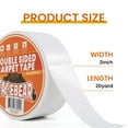thumbnail image 3 of TAPEBEAR Heavy-Duty Double Side Carpet Tape White, 2-Inch x 20 Yards Carpet Tape for Rug, Wood, Floor, Residue-Free Rug Tape, Multipurpose Gripper Non Slip Tape, 50mm*18m, 3 of 6