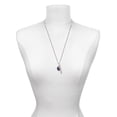 thumbnail image 3 of Delight Jewelry Silvertone Purple Grapes Silvertone Mother Daughter Bar Charm Necklace, 23", 3 of 4