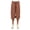 Mocha, variant on Apparel Basic Womens Ribbed Knit Drawstring Flared Capri Pants
