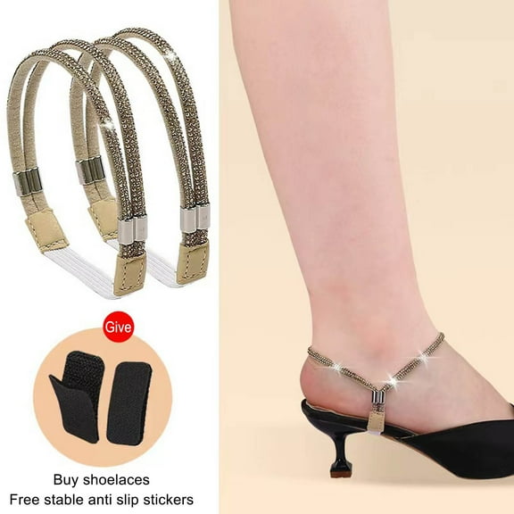TUOBARR EsticHeels Shoe Straps, Repcement Ankle Straps For Heels, Rnestone Estic Shoe Ankle Straps, loose Strap ForHeels