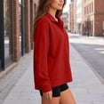 thumbnail image 4 of GUACER Long Sleeve Tops for Women Hoodless Trendy Oversized Half-Zip Soft Casual Pullover Sweatshirts, 4 of 9