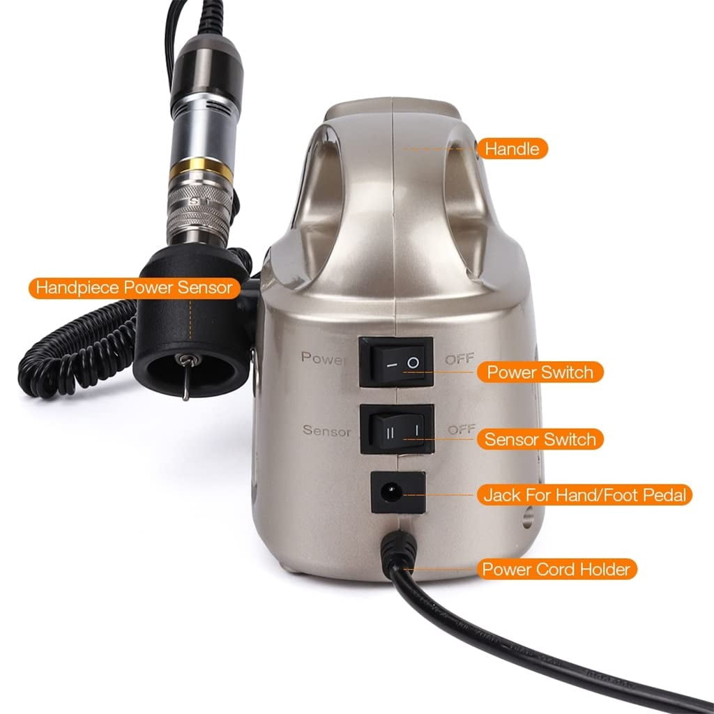35000rpm Professional Electric Nail Drill Polisher 65W Nail File Grinding Manicure Machine