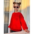 thumbnail image 3 of Arshiner Girls Oversized Crewneck Sweatshirt Kids Long Sleeve Pullover Tops Fall Casual Clothes Kids, 3 of 4