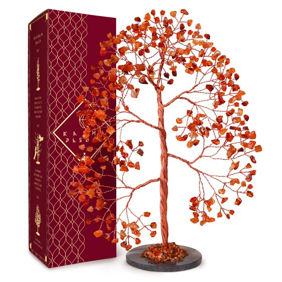 Cristales curativos del chakra de cornalina de Crystal Tree Karmapledge