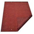 thumbnail image 5 of Rugsotic Carpets Hand Knotted Wool Area Rug 9'x12' Dark Red Contemporary Rectangle Indoor Rug for Living Room, Bedroom Antimicrobial L00109, 5 of 5