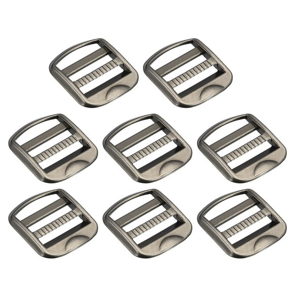 Hebilla deslizante de escalera de metal, paquete de 8, ancho interior de 25mm(1") , plata vintage
