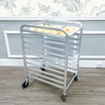 thumbnail image 2 of Foodservice Speed Rack Commercial-Grade Aluminum 10-Tier Sheet Pan/Bun Pan Storage Display Rack, 26 inches Length x 20 inches Width x 38 inches Height with Wheels, Takes 13X18 & 18X26" Pans, 2 of 8
