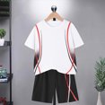 thumbnail image 2 of xaweyi Baby Boys Clothes Baby Boys 2PCS Summer Outfits Boys Letter Print Short Sleeve Top Shorts Set, 2 of 6
