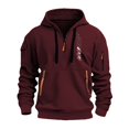 thumbnail image 1 of MHFRRA Nueva Sudadera con Capucha y Bolsillo con Cremallera para Otoño E Invierno para Hombre Rojo, 1 of 3