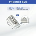 thumbnail image 2 of 3030 Series T Slot Nuts, M6 Roll-in Spring Ball Loaded Elastic Nuts Slot with 7.5mm Slot, 20 Pcs, 2 of 7