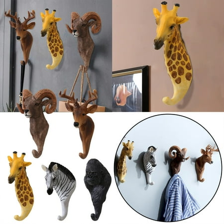

QWY Retro Wall Three-Dimensional Animal Wall Hanging Creative Decorative Hook
