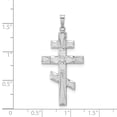 thumbnail image 2 of FJC Finejewelers 14 kt White Gold Eastern Orthodox Cross Charm 41 mm x 19 mm, 2 of 6