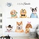 thumbnail image 4 of Cute Six Breeds of Puppies Wall Stickers, sacinora Dog Cartoon Animal DIY Wall Decals Removable Vinyl Peel and Stick for Living Room Children's Room B, 4 of 4
