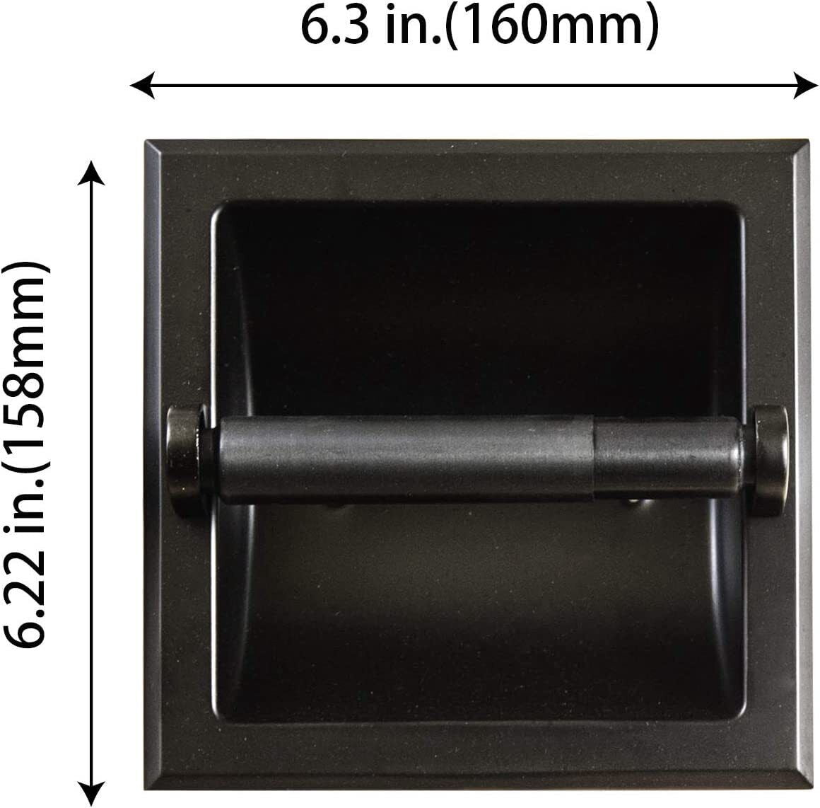 Recessed Toilet Paper Holder Wall Mounted Heavy Duty Metal Toilet Paper Roll