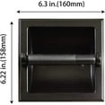 thumbnail image 5 of Recessed Toilet Paper Holder Wall Mounted Heavy Duty Metal Toilet Paper Roll, 5 of 6