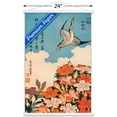 thumbnail image 3 of Cuckoo and Azalea by Katsushika Hokusai Wall Poster with Magnetic Frame, 22.375" x 34", 3 of 6