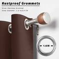 thumbnail image 2 of Outdoor Curtains for Patio Waterproof, Brown Pure Color Outdoor Privacy Panels Grommet, Aesthetics Contemporary Luxury Blackout Outside Curtains for Porch/Cabana/Pergola/Gazebo 54"x84", 2 Panels, 2 of 8