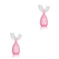 thumbnail image 1 of Matsuzay Silicona Handheld U-Type Baby Cepillo de Cepillo de de entrenamiento Portable Kids Toddlers Limpieza Gadgets Small, Pink rosado S 2piezas Matsuzay CBP160298, 1 of 6