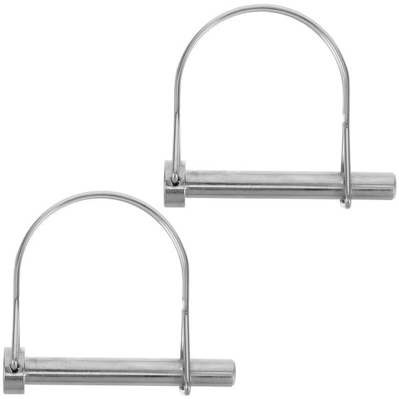 KAKOWELY trailer hitch clip pin 2pcs Trailer Hitch Clip Pin Wire Lock Pin Quick Release Pin Locking Hitch Pin Locking Cotter Pin Hitch Tightener Trailer Coupler Pin Trailer Hitch Pins