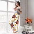 thumbnail image 5 of Salouo Fall Turkey Print Women's Pajama Pants Casual Loose Sweatpants PJs Flowy Pants Drawstring Palazzo for Women Wide Leg Pants Lounge Pajama -XX-Large, 5 of 8